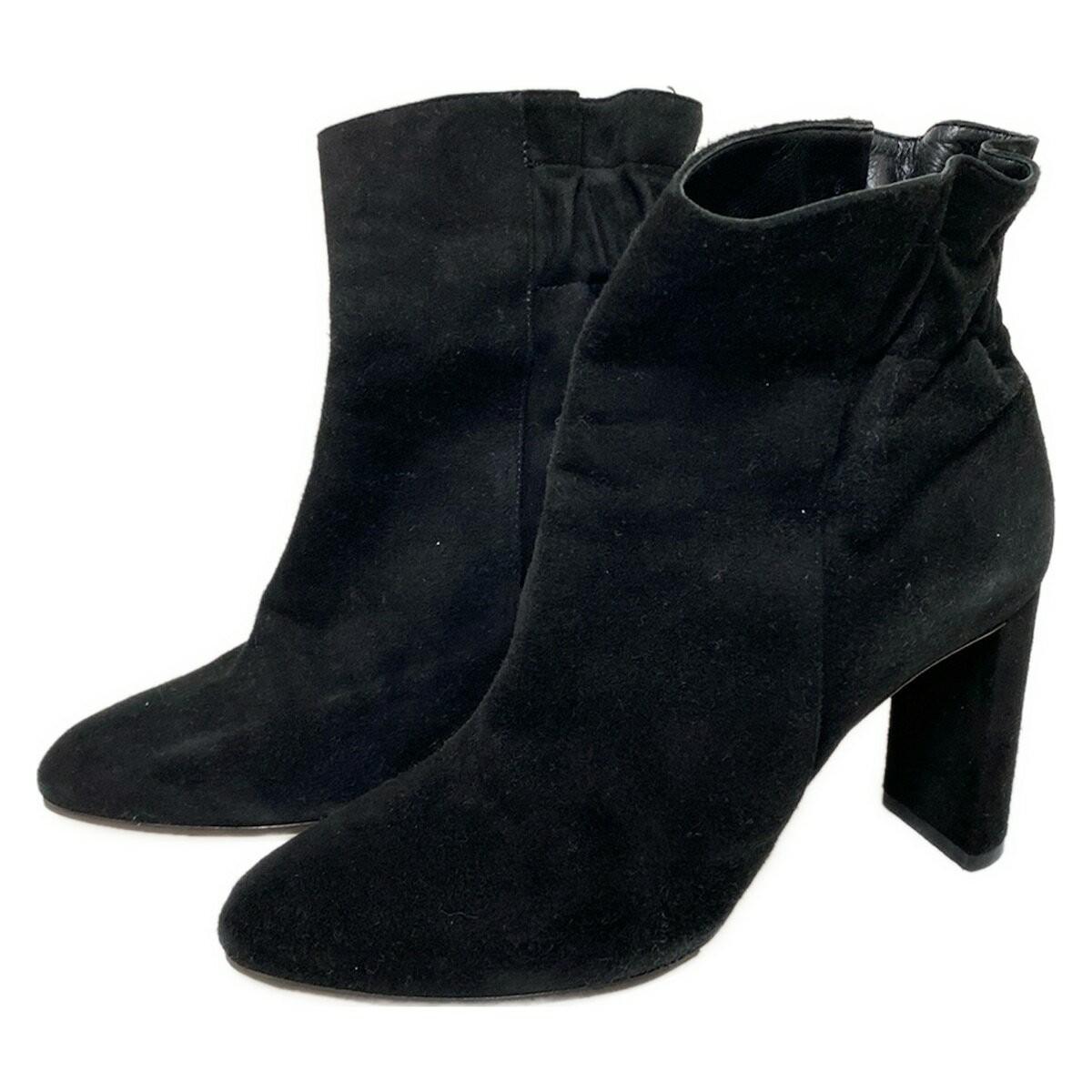 Christian Dior Short Boots Shoes EU 36 US 6 Suede Black Authentic