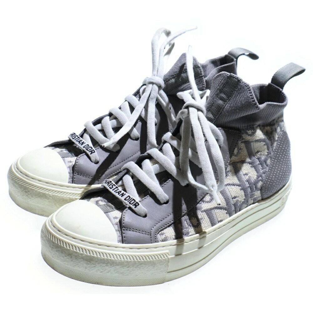 Christian Dior Sneakers Shoes High-Cut Trotter EU 36.0 US 6.0 Gray Authentic