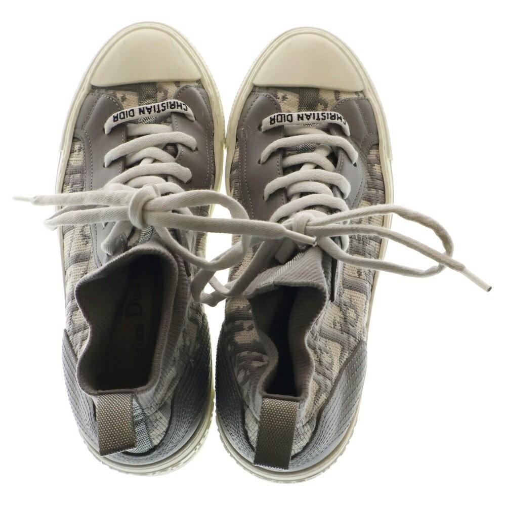 Christian Dior Sneakers Shoes High-Cut Trotter EU 36.0 US 6.0 Gray Authentic