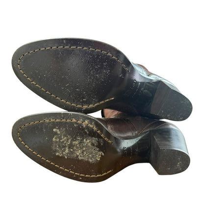 Christian Dior Long Boots Shoes EU 37.5 US 7.5 Suede Brown Authentic