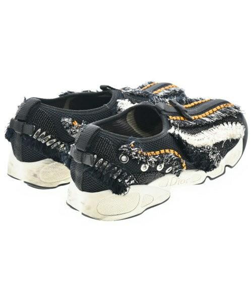 Christian Dior Sneakers Shoes Low-Cut EU 38.5 US 8.5 Black Authentic