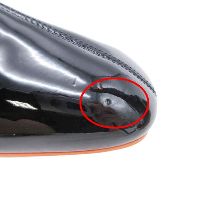 Christian Dior Long Boots Shoes CD EU 37.5 US 7.5 Patent Leather Black Authentic