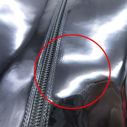 Christian Dior Long Boots Shoes CD EU 37.5 US 7.5 Patent Leather Black Authentic