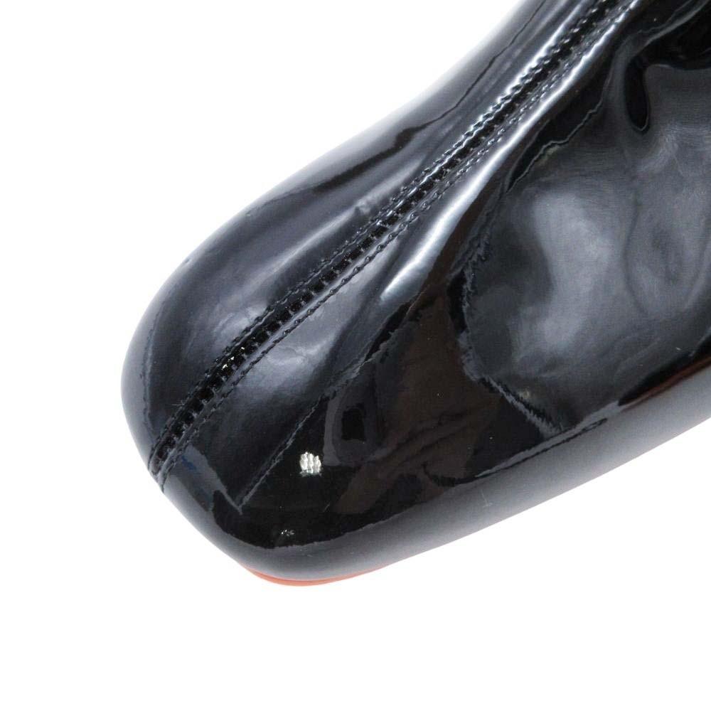 Christian Dior Long Boots Shoes CD EU 37.5 US 7.5 Patent Leather Black Authentic