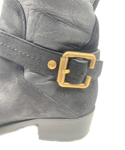 Christian Dior Long Boots Shoes EU 37 US 7 Black Authentic