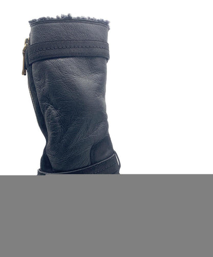 Christian Dior Long Boots Shoes EU 37 US 7 Black Authentic