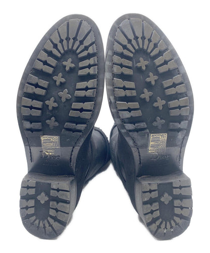 Christian Dior Long Boots Shoes EU 37 US 7 Black Authentic