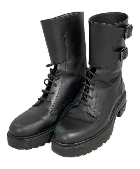 Christian Dior D-TRAP lace-up Boots Shoes EU 37 US 7 Black Authentic