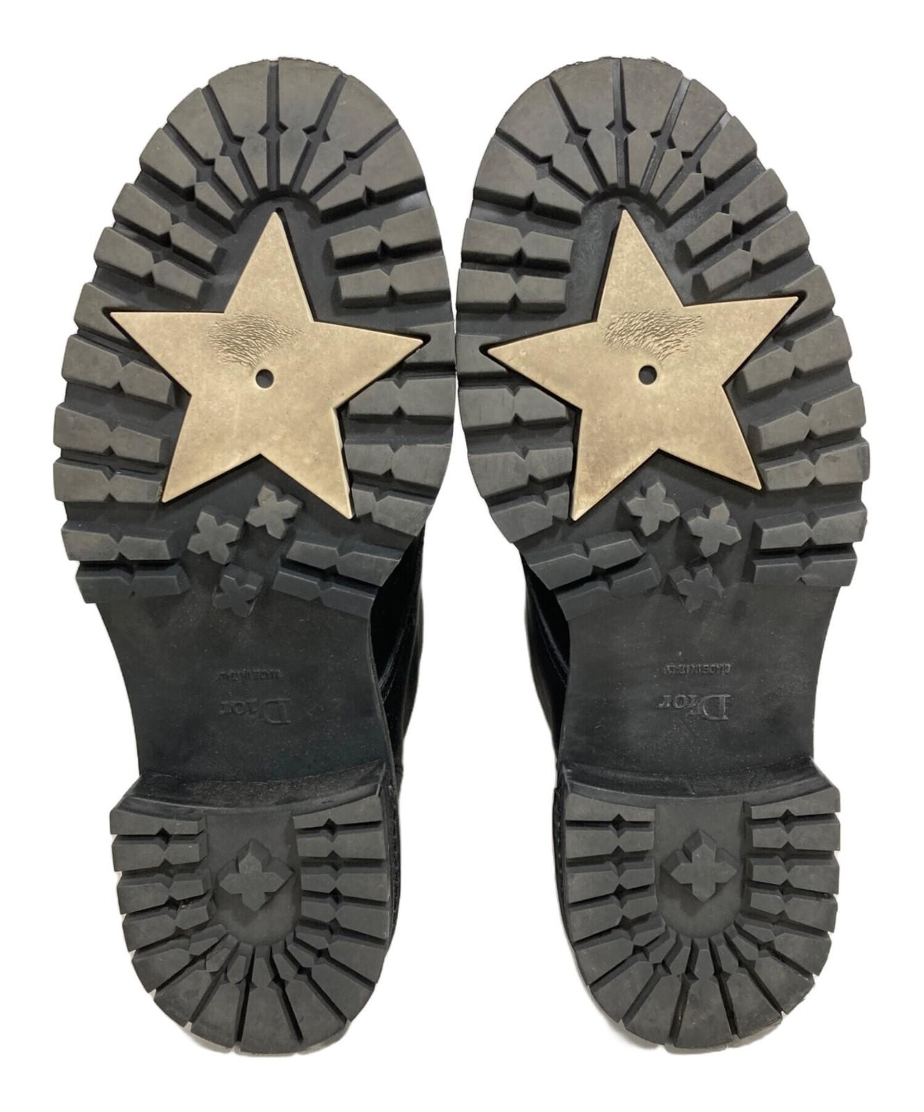 Christian Dior D-TRAP lace-up Boots Shoes EU 37 US 7 Black Authentic