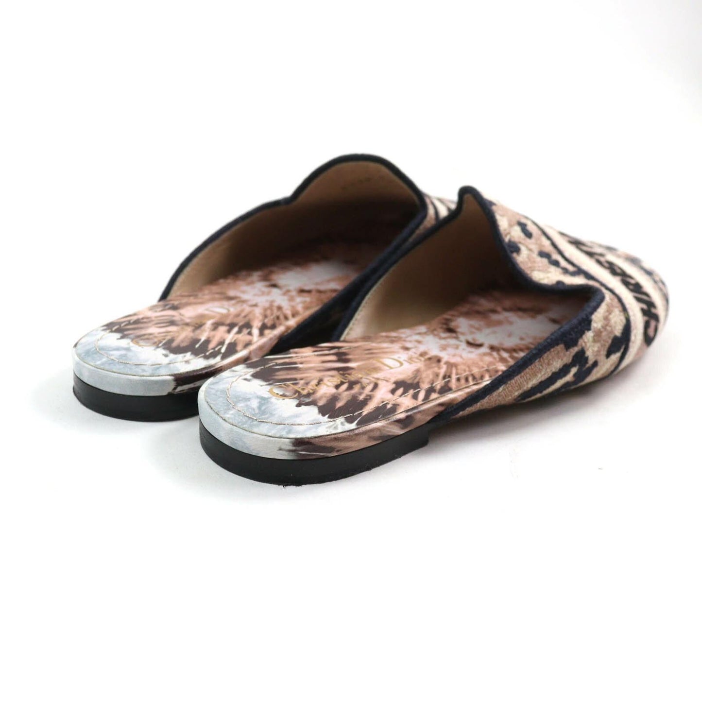 Christian Dior Sandals Shoes Mule slip-ons Logo EU 37 US 7 Multicolor Authentic