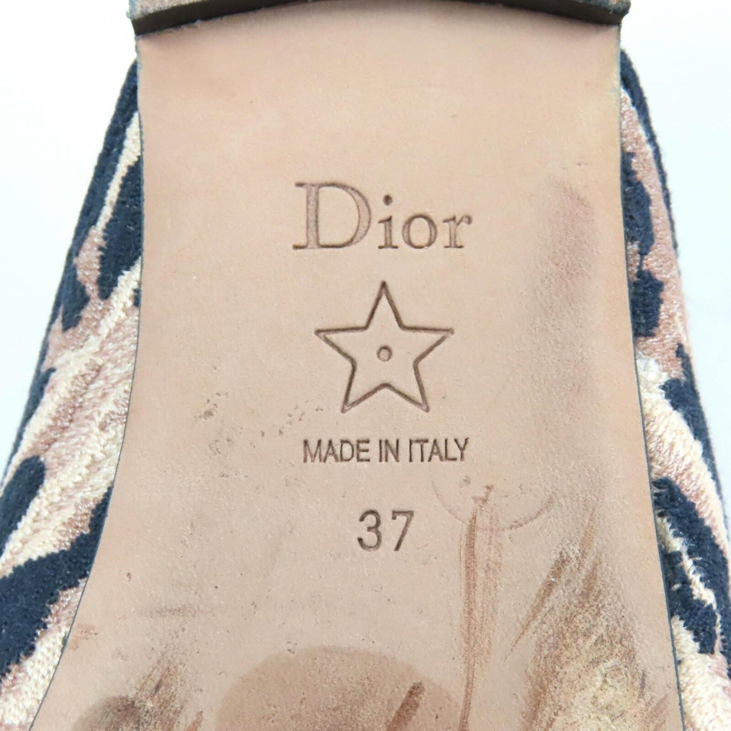 Christian Dior Sandals Shoes Mule slip-ons Logo EU 37 US 7 Multicolor Authentic