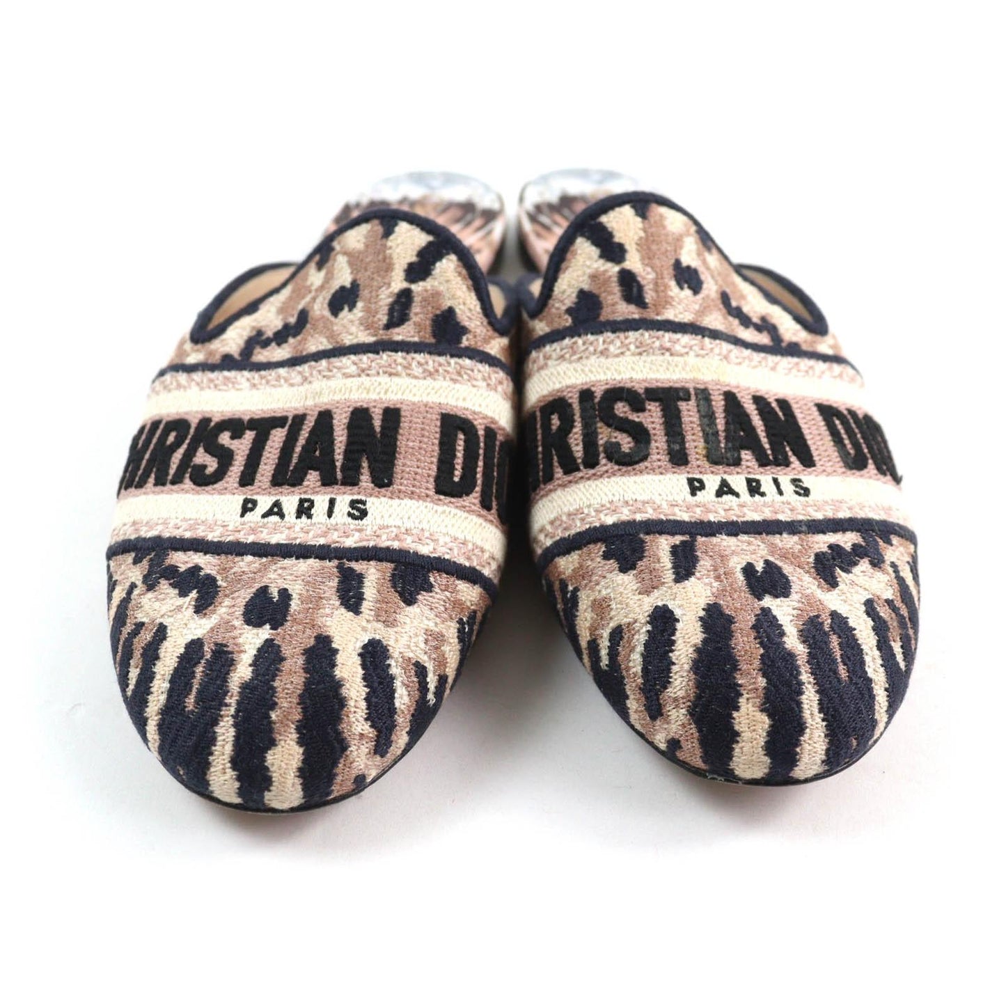 Christian Dior Sandals Shoes Mule slip-ons Logo EU 37 US 7 Multicolor Authentic