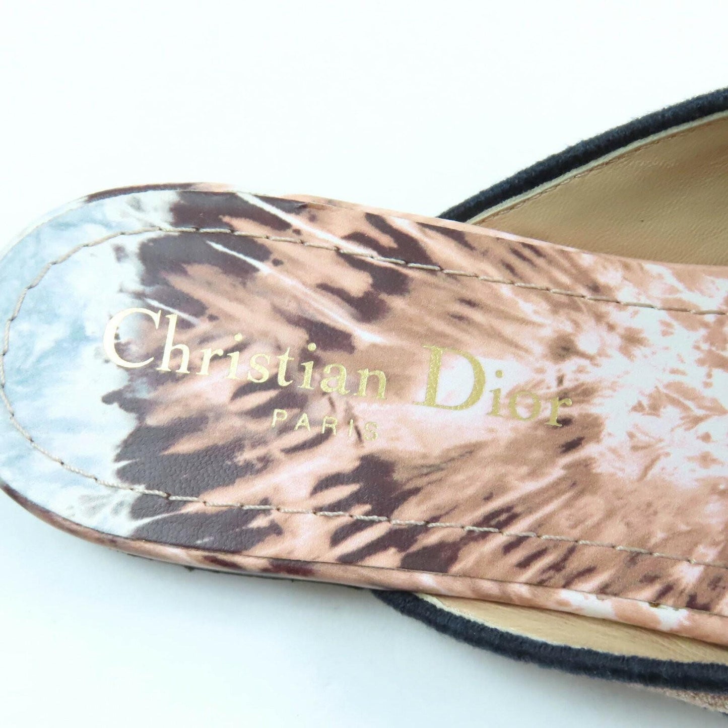 Christian Dior Sandals Shoes Mule slip-ons Logo EU 37 US 7 Multicolor Authentic