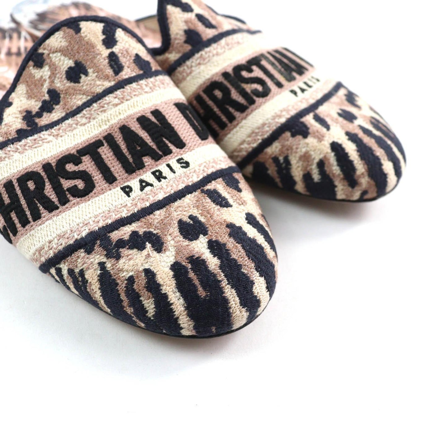 Christian Dior Sandals Shoes Mule slip-ons Logo EU 37 US 7 Multicolor Authentic