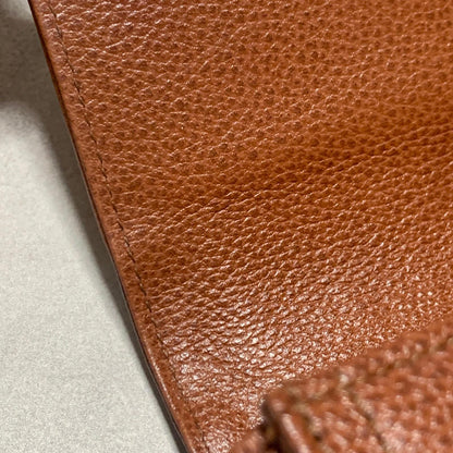 Saint Laurent Clutch Bag YSL Purse Handbag Leather Brown Gold Used  Authentic