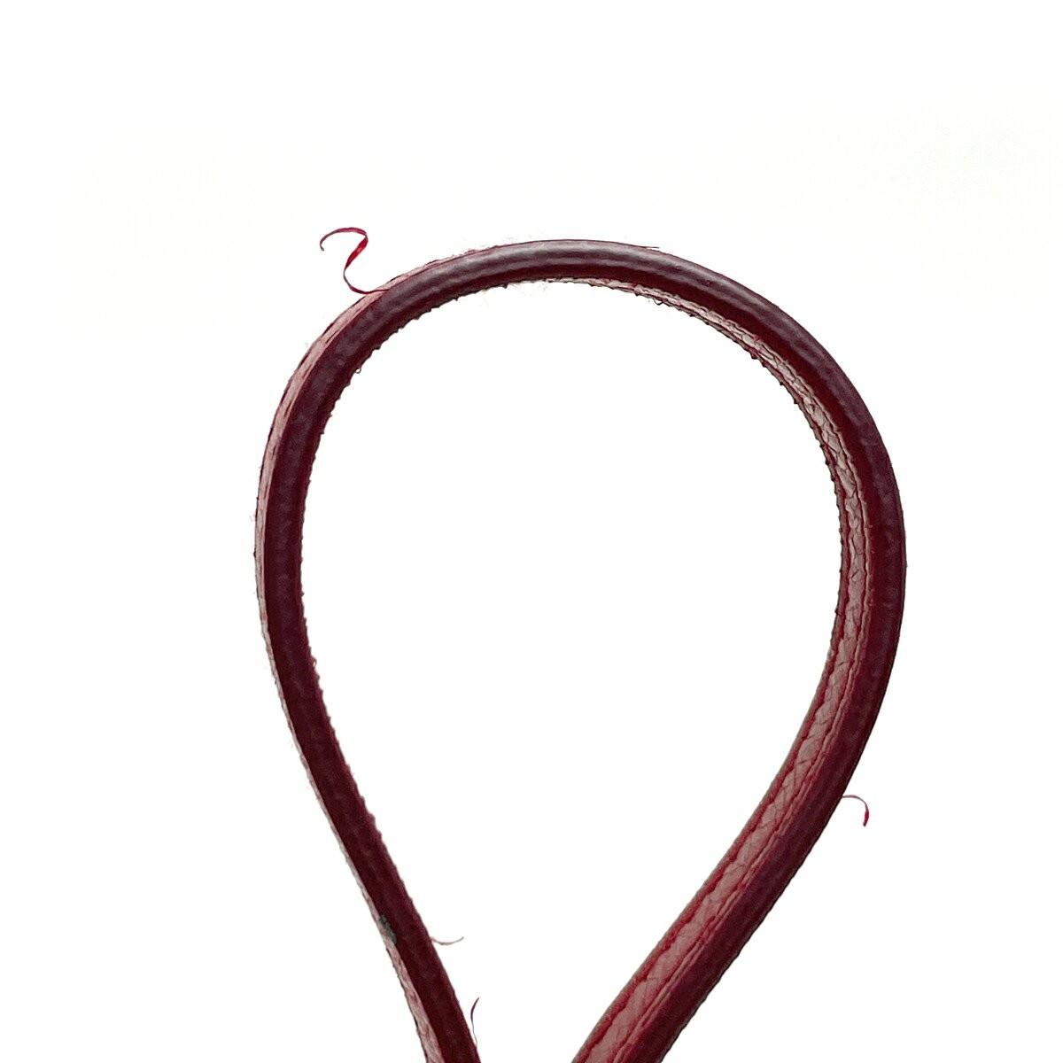 PRADA Shoulder Bag Purse Logo Leather Red Authentic