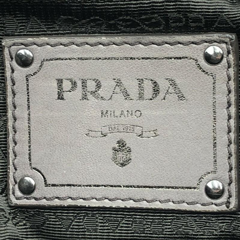PRADA Shoulder Bag Purse Chain Leather Beige Authentic