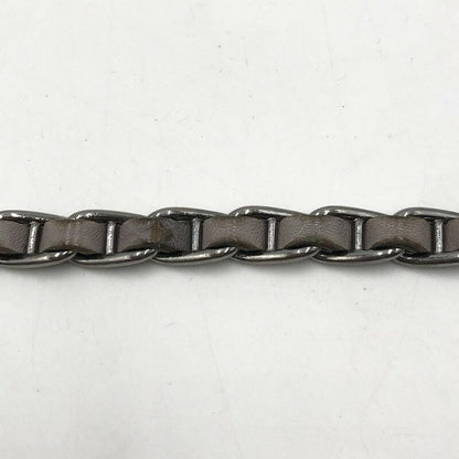 PRADA Shoulder Bag Purse Chain Leather Beige Authentic