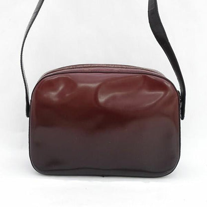 PRADA Shoulder Bag Purse Patent Leather Bordeaux Authentic