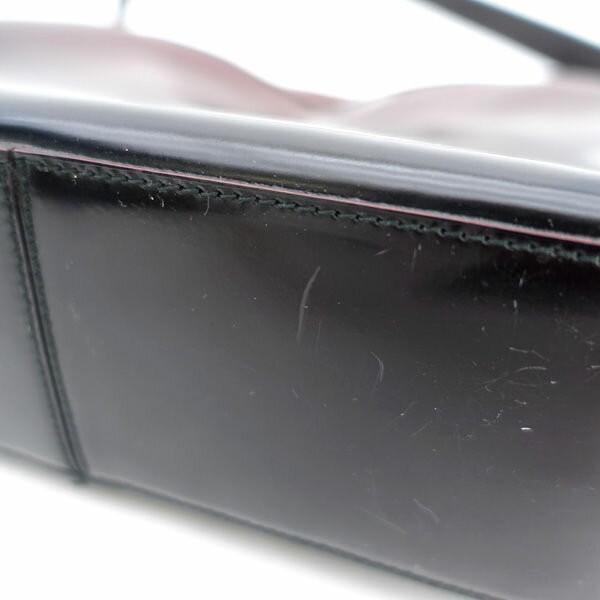 PRADA Shoulder Bag Purse Patent Leather Bordeaux Authentic