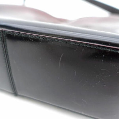 PRADA Shoulder Bag Purse Patent Leather Bordeaux Authentic