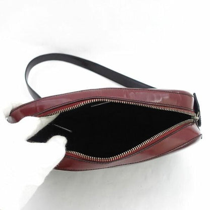 PRADA Shoulder Bag Purse Patent Leather Bordeaux Authentic