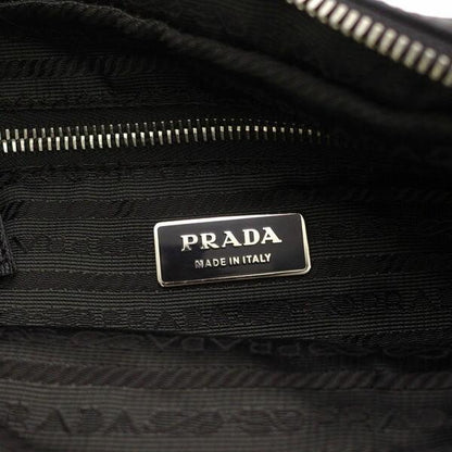 PRADA Shoulder Bag Purse Logo Green Brown Authentic