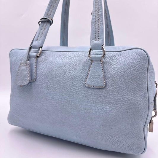 PRADA Hand Bag Tote Purse Leather Authentic