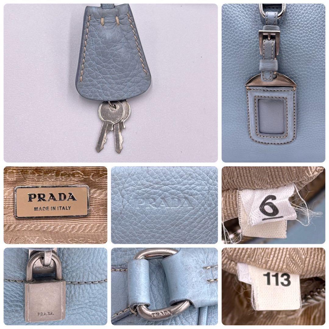 PRADA Hand Bag Tote Purse Leather Authentic