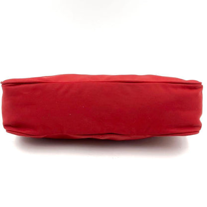 PRADA Accessory Pouch Hand Bag Tote Purse Logo Nylon Red Authentic