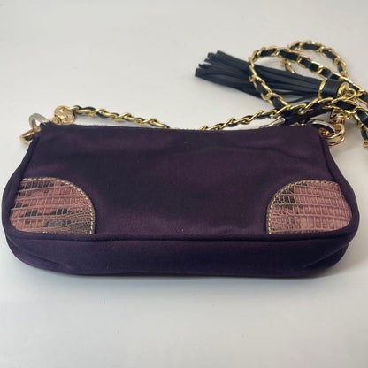 PRADA Shoulder Bag Purse Mini Wallet Logo Nylon Purple Authentic