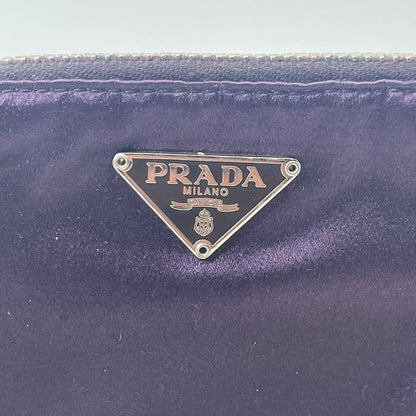 PRADA Shoulder Bag Purse Mini Wallet Logo Nylon Purple Authentic