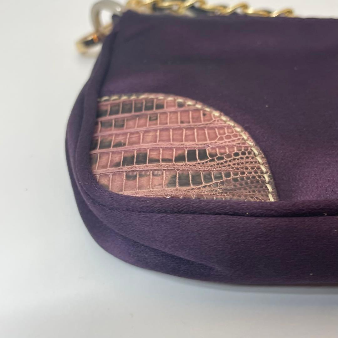 PRADA Shoulder Bag Purse Mini Wallet Logo Nylon Purple Authentic