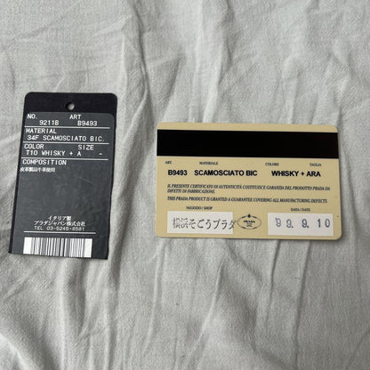 PRADA Shoulder Bag Purse Ribbon Suede Orange Brown Authentic