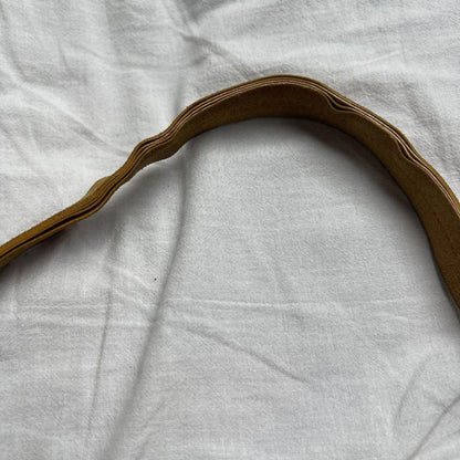 PRADA Shoulder Bag Purse Ribbon Suede Orange Brown Authentic