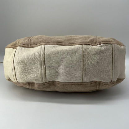 PRADA Shoulder Bag Purse Leather Beige Authentic