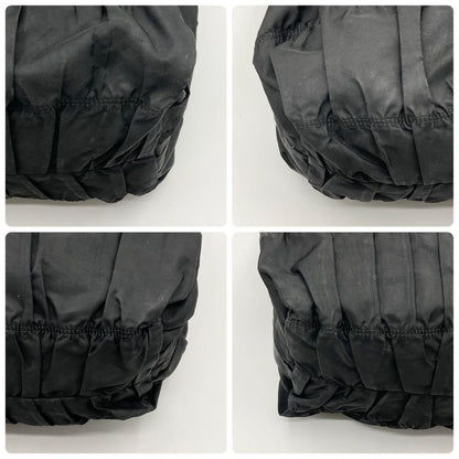 PRADA Hand Shoulder Bag Tote Purse 2way Nylon Leather Black Authentic