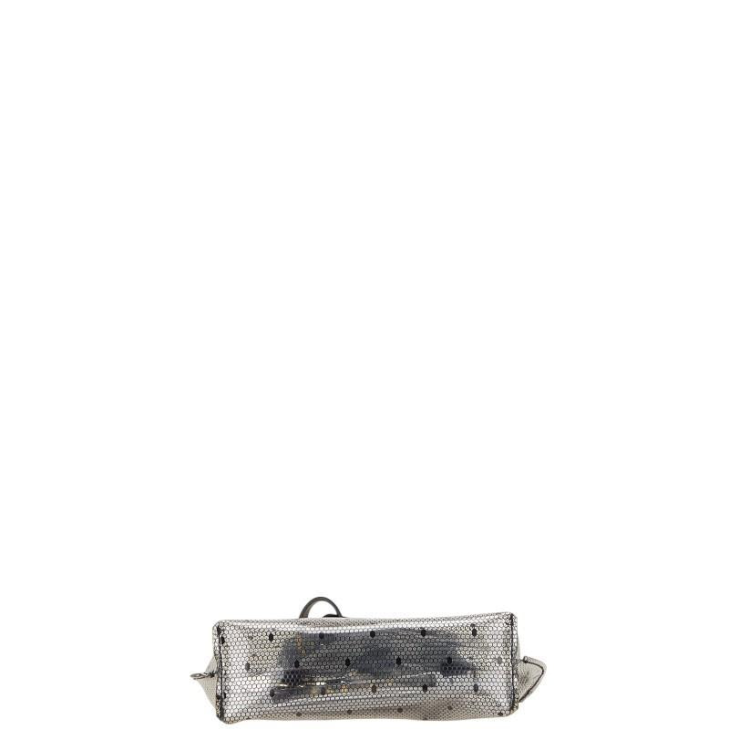 Valentino Hand Shoulder Bag Tote Purse 2way Vinyl Leather Black Clear Authentic