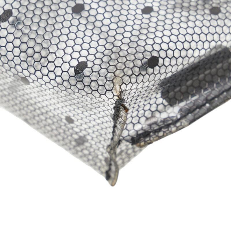 Valentino Hand Shoulder Bag Tote Purse 2way Vinyl Leather Black Clear Authentic