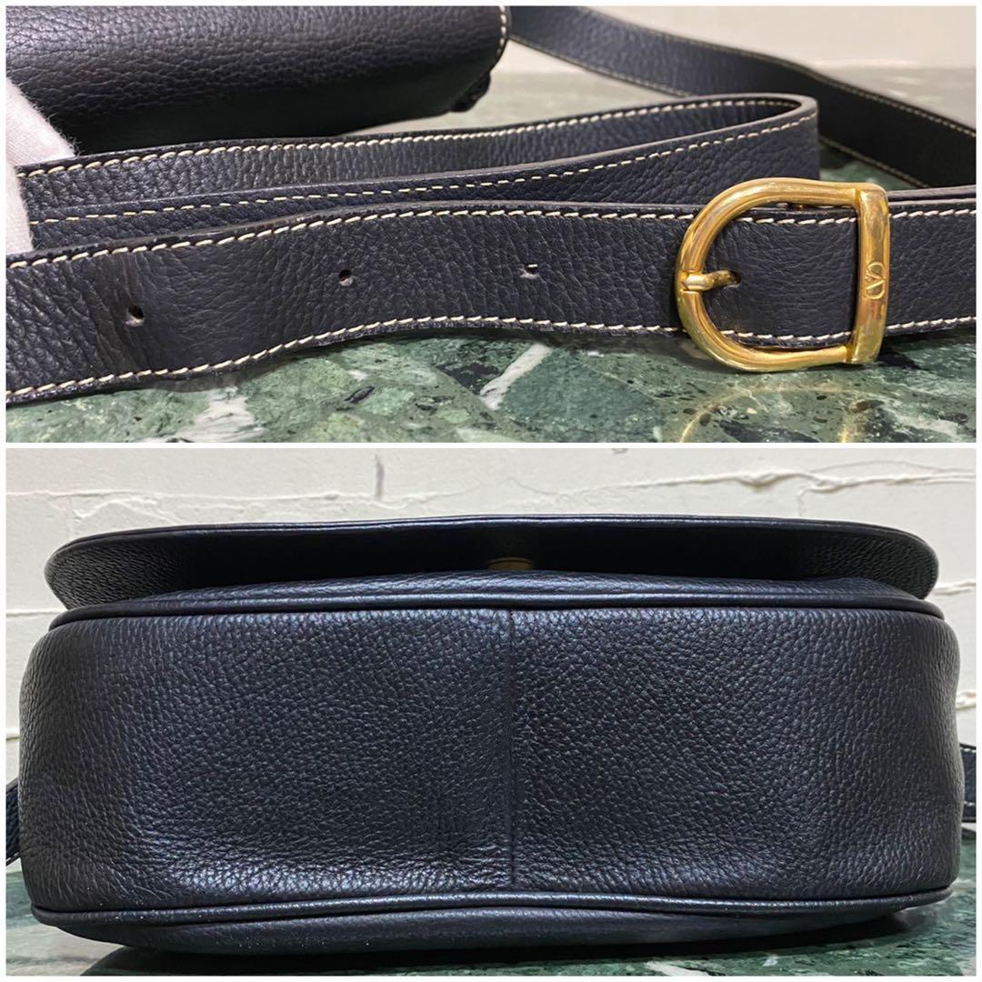 Valentino Garavani Shoulder Bag Purse Logo Leather Authentic