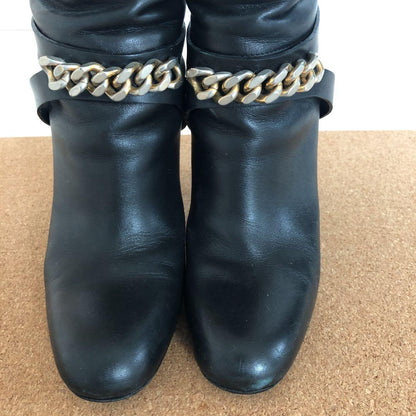 Saint Laurent Long Boots Shoes EU 35.5 US 5.5 Leather Black Authentic