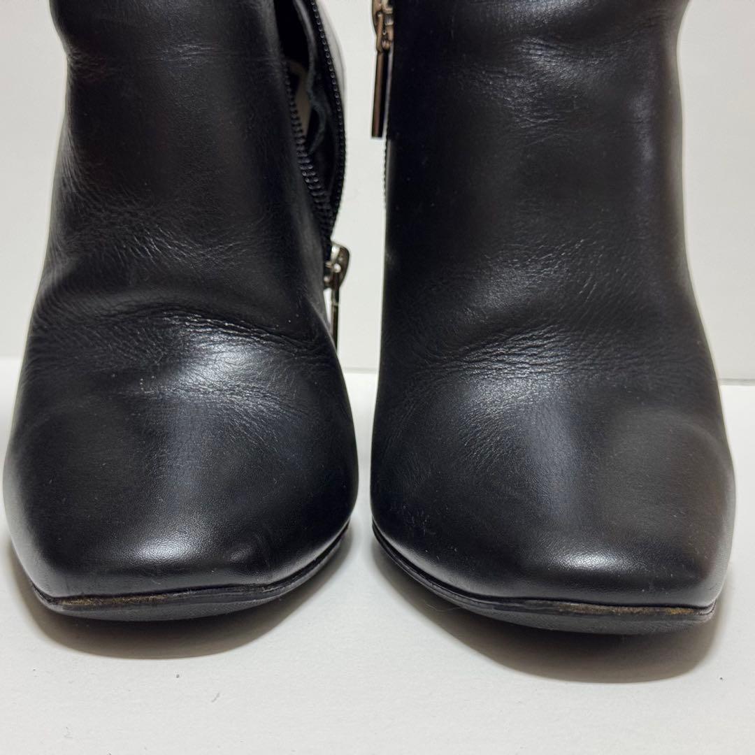 Christian Dior Short Boots Shoes EU 36.5 US 6.5 Leather Black Authentic