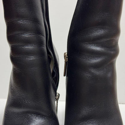 Christian Dior Short Boots Shoes EU 36.5 US 6.5 Leather Black Authentic