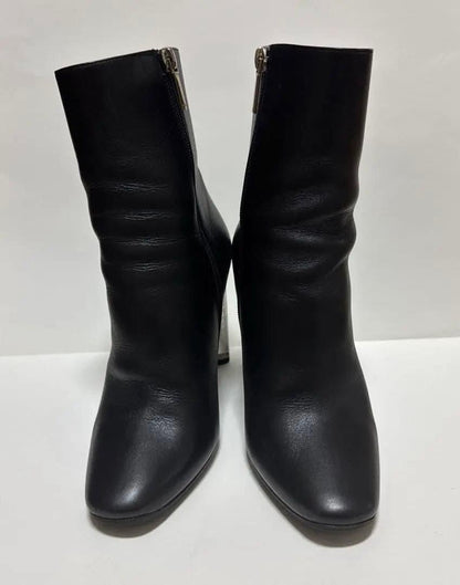 Christian Dior Short Boots Shoes EU 36.5 US 6.5 Leather Black Authentic