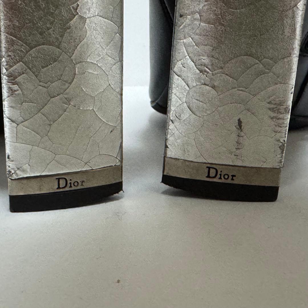 Christian Dior Short Boots Shoes EU 36.5 US 6.5 Leather Black Authentic