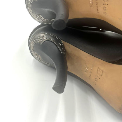 Christian Dior Short Boots Shoes EU 36.5 US 6.5 Black Authentic