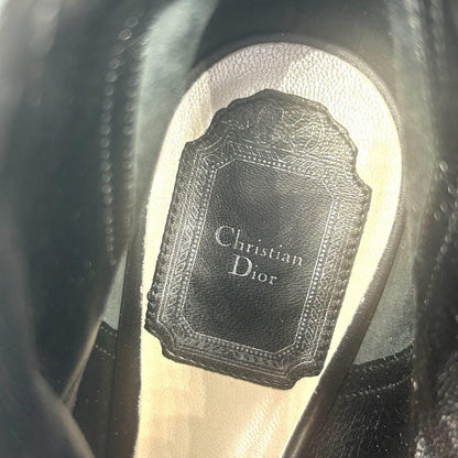 Christian Dior Short Boots Shoes EU 36.5 US 6.5 Black Authentic