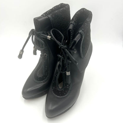 Christian Dior Short Boots Shoes EU 36.5 US 6.5 Black Authentic