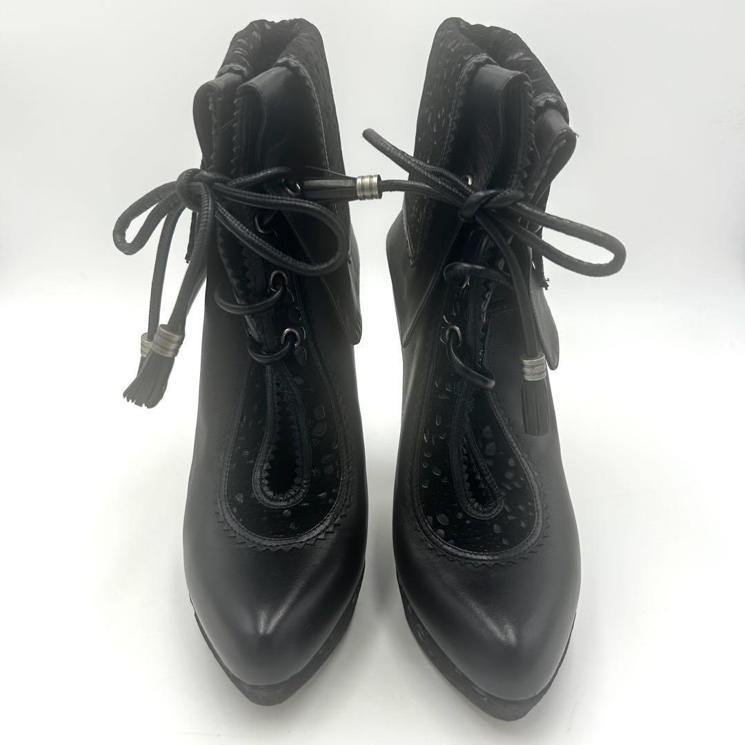 Christian Dior Short Boots Shoes EU 36.5 US 6.5 Black Authentic