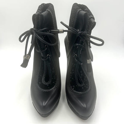 Christian Dior Short Boots Shoes EU 36.5 US 6.5 Black Authentic